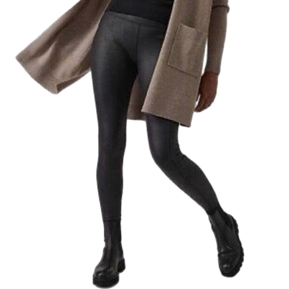 Athleta Delancey Gleam Black Leggings, Large